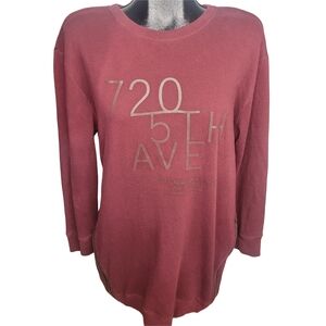 Abercrombie and Fitch Burgundy Graphic Sweatshirt Midi Dress L